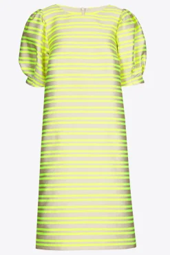 Kleid aus Taft mit Ballonärmeln