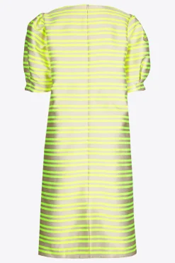 Kleid aus Taft mit Ballonärmeln