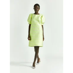 Kleid aus Taft mit Ballonärmeln