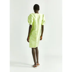 Kleid aus Taft mit Ballonärmeln