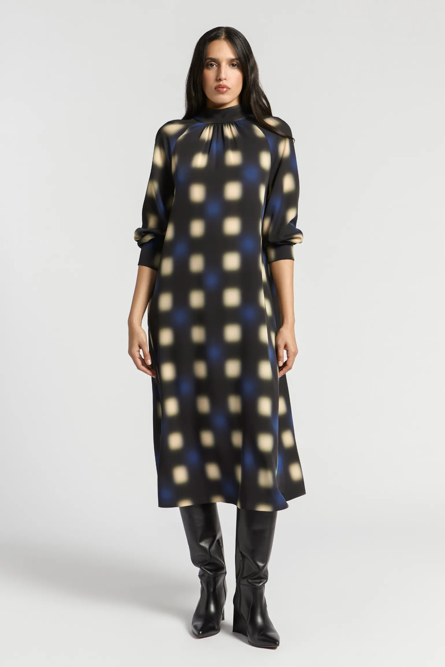 Kleid mit verwaschenem Muster