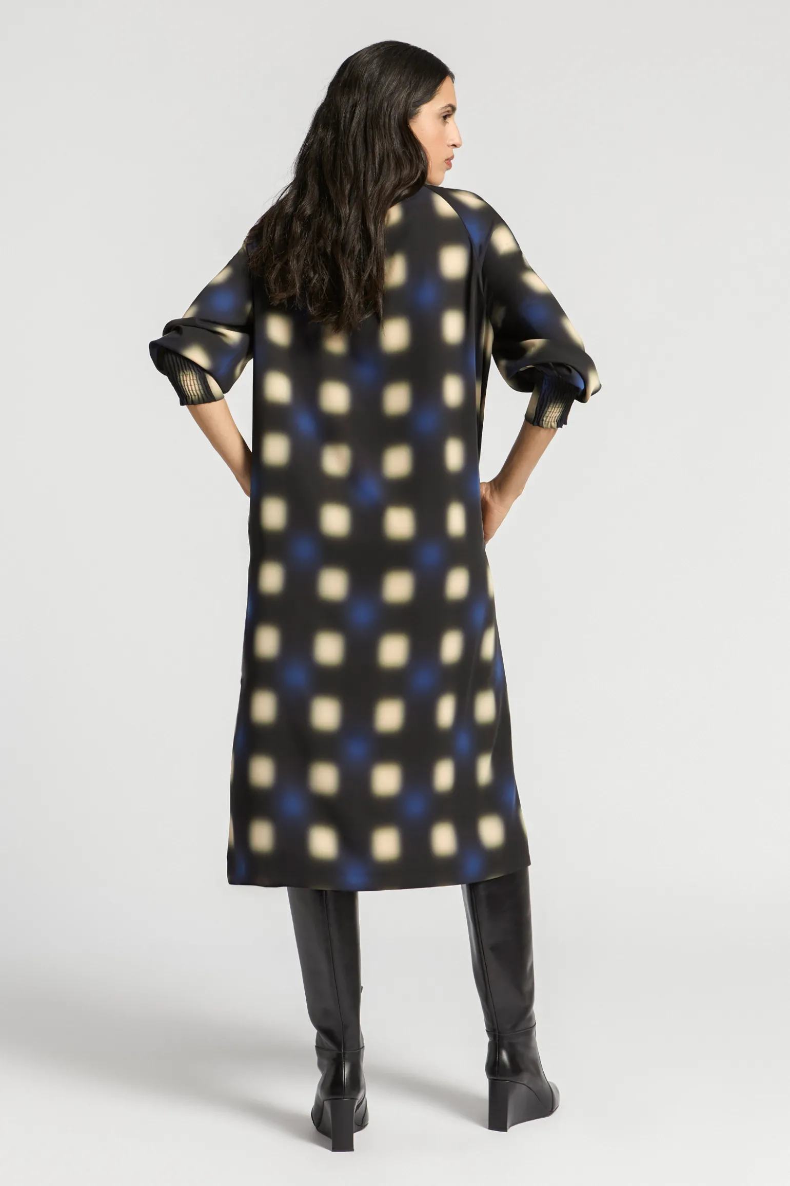 Kleid mit verwaschenem Muster