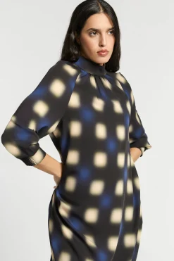 Kleid mit verwaschenem Muster
