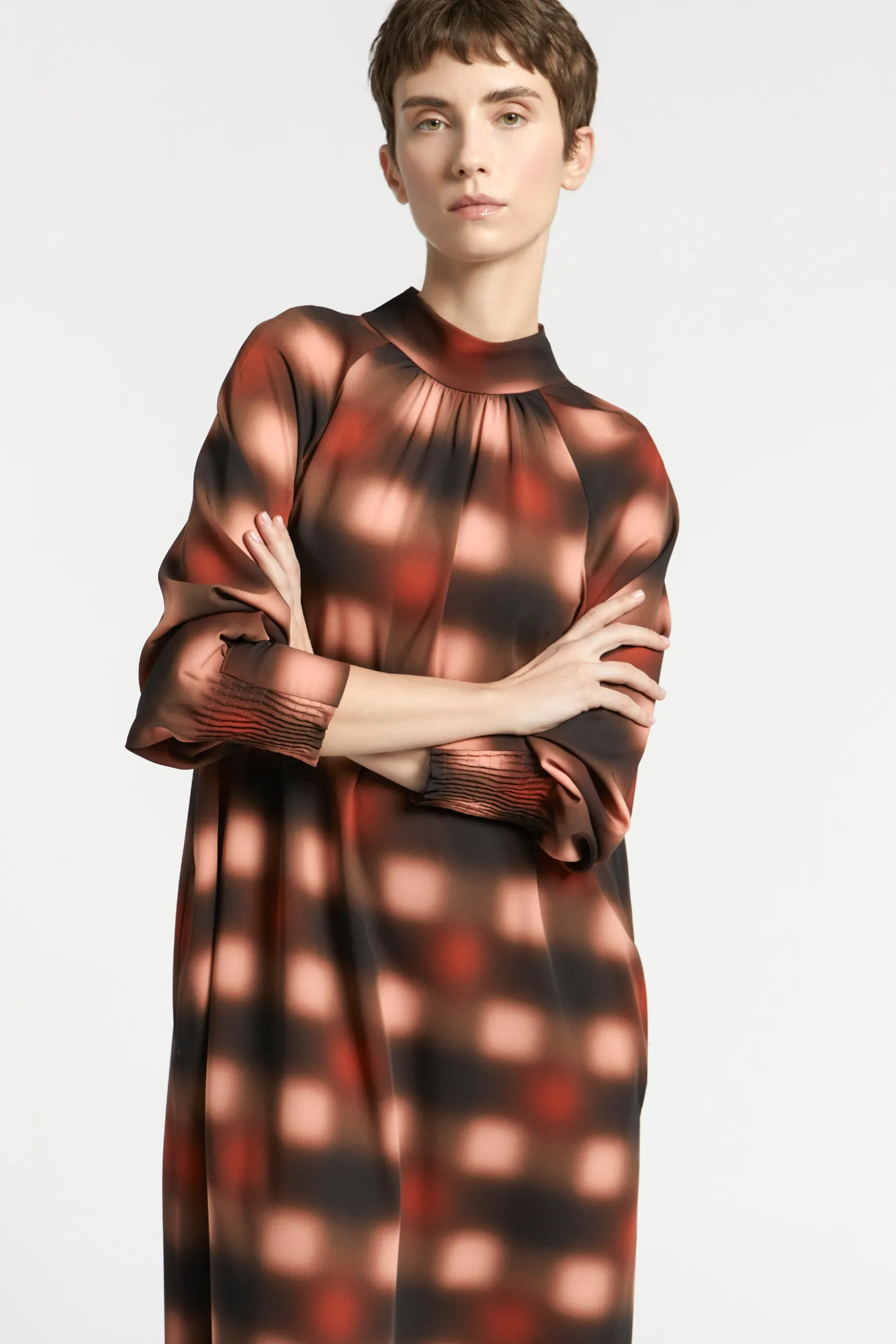 Kleid mit verwaschenem Muster