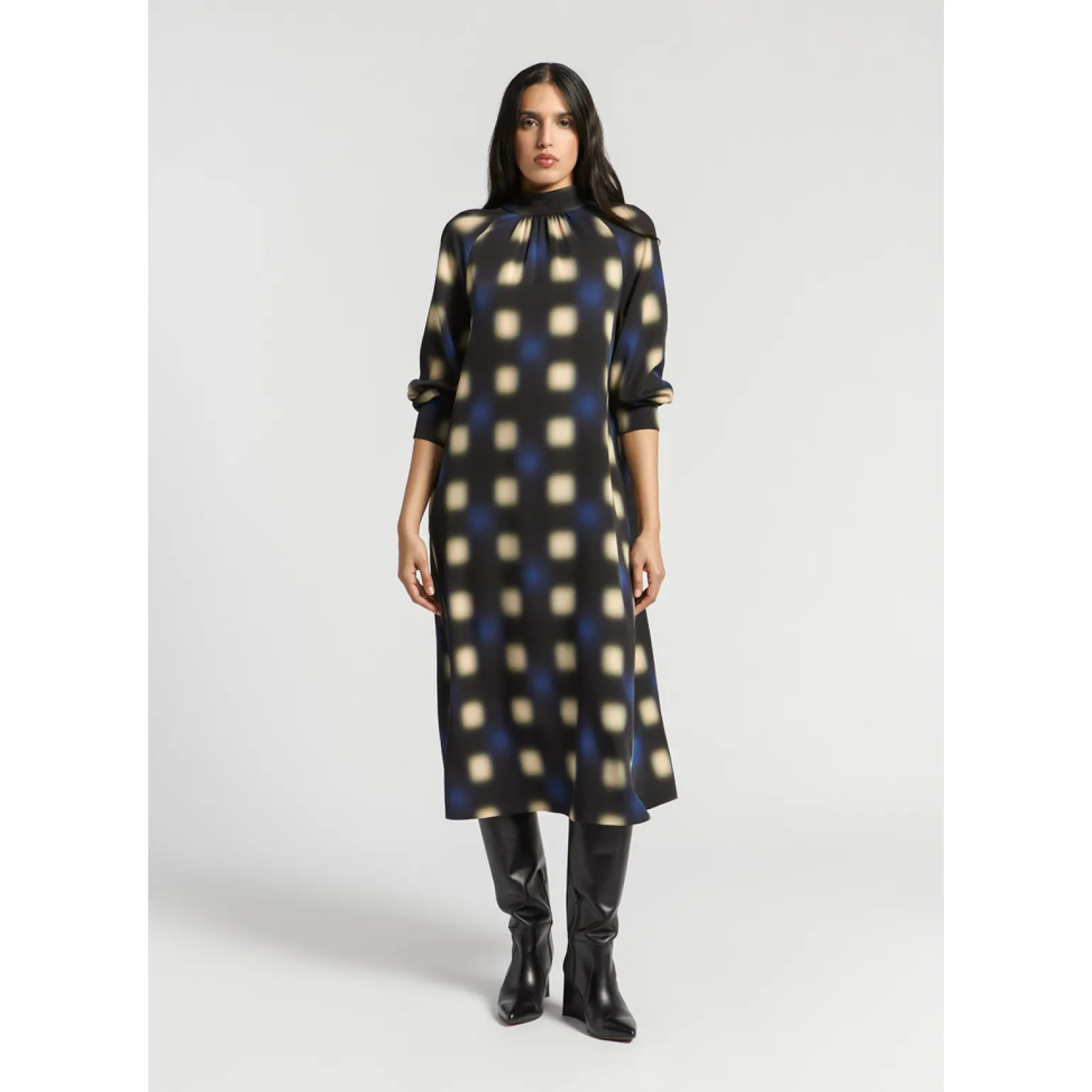 Kleid mit verwaschenem Muster