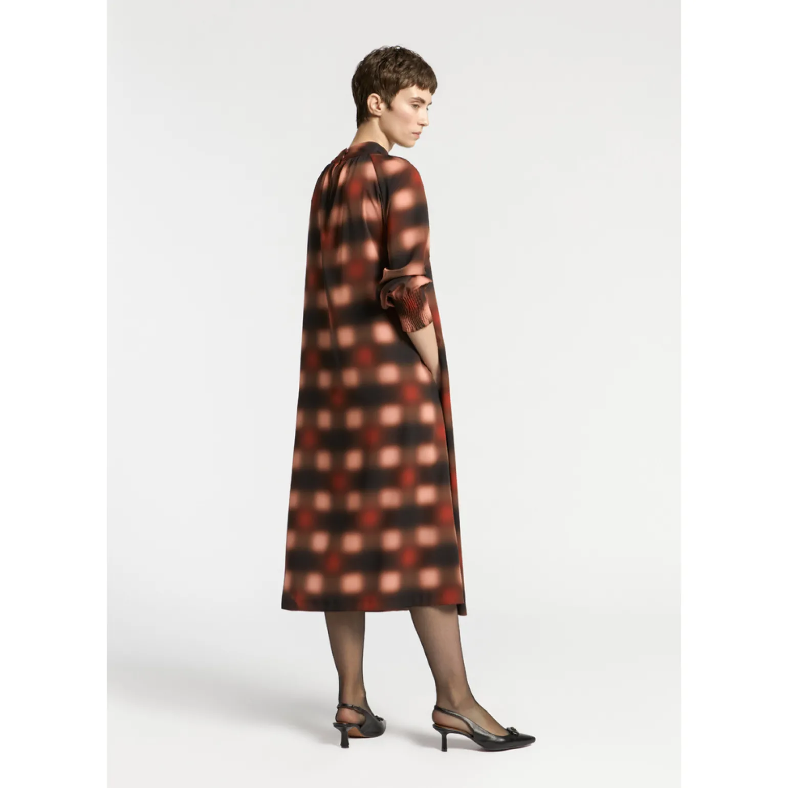 Kleid mit verwaschenem Muster