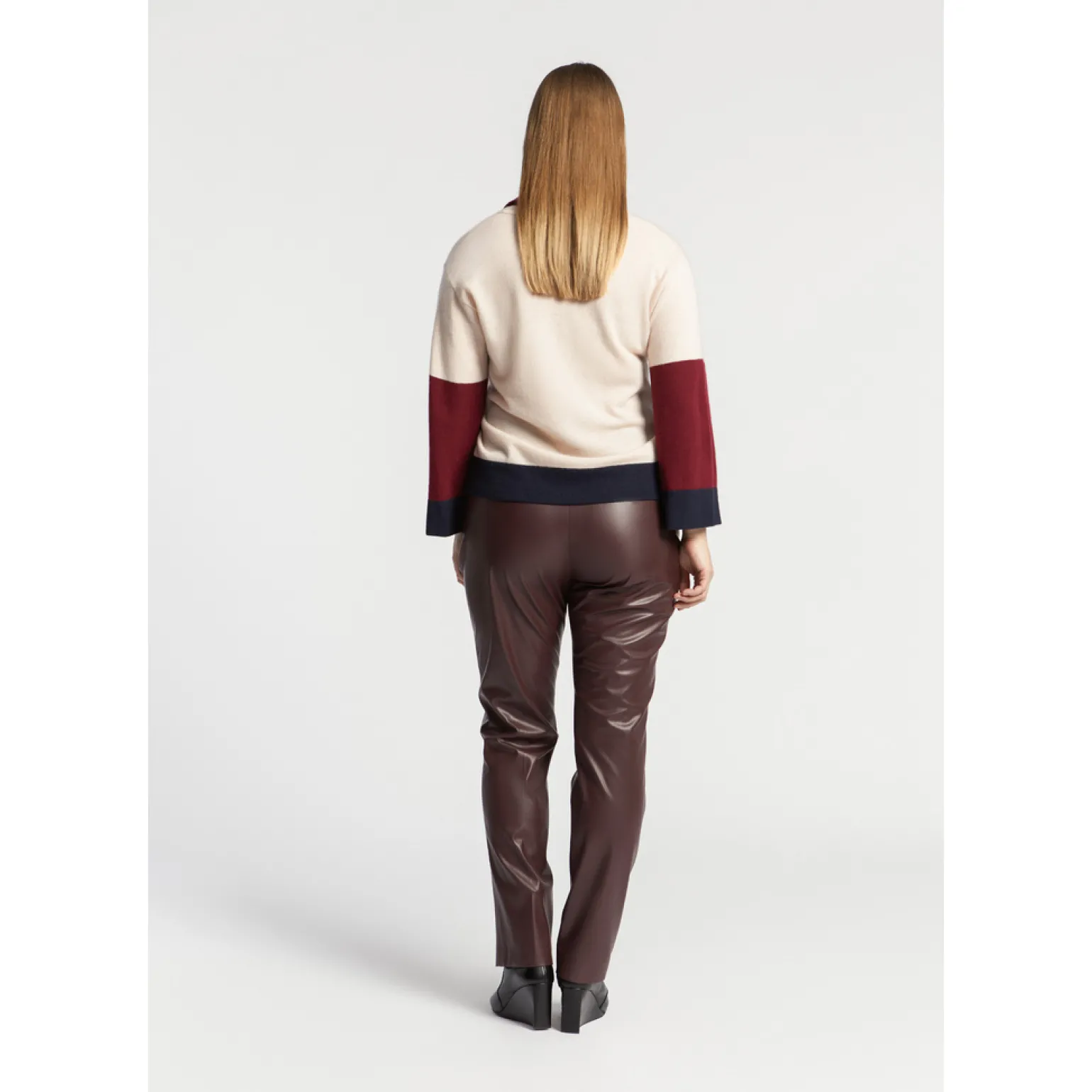 Kunstlederhose mit Gummibund