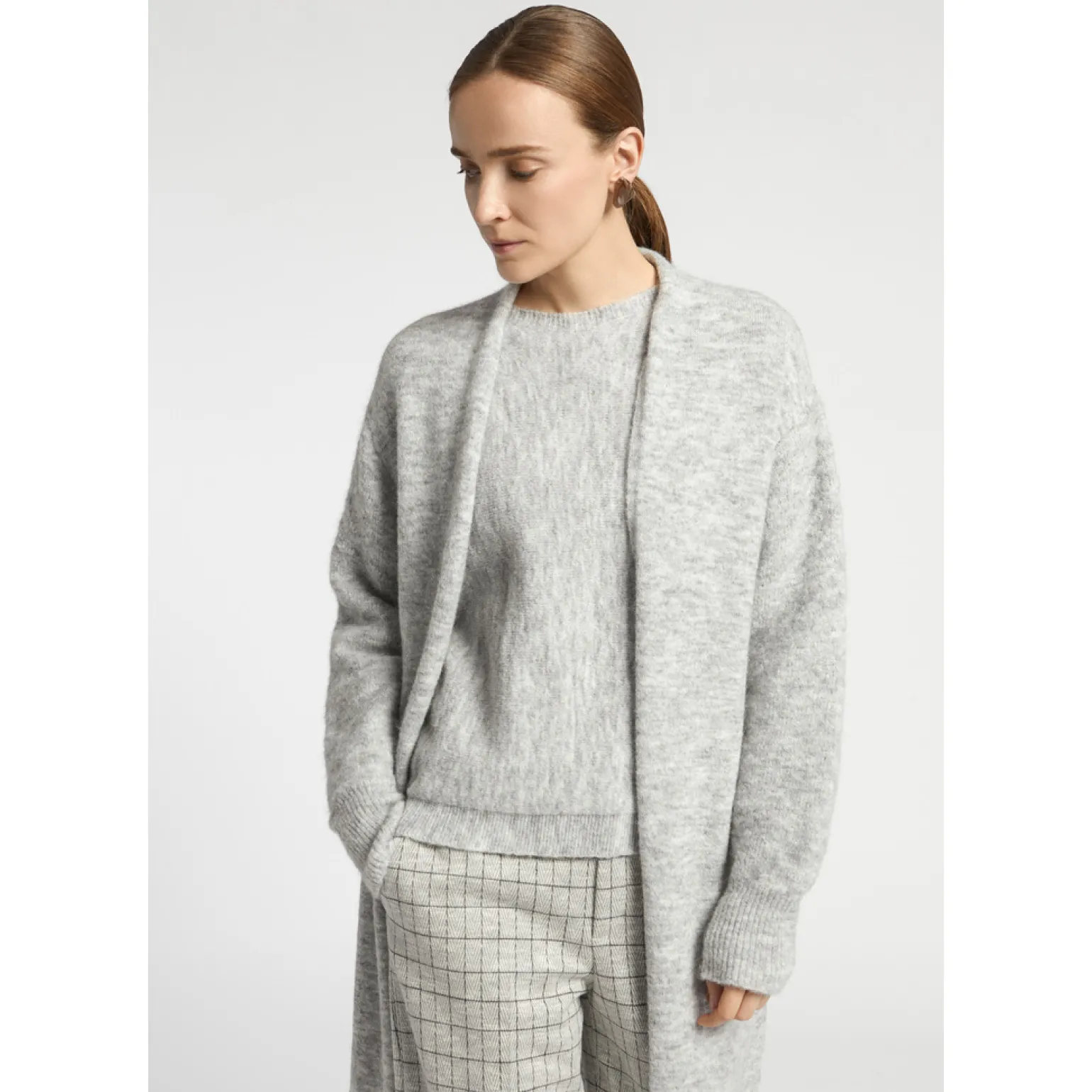 Langer Cardigan aus Alpakawolle