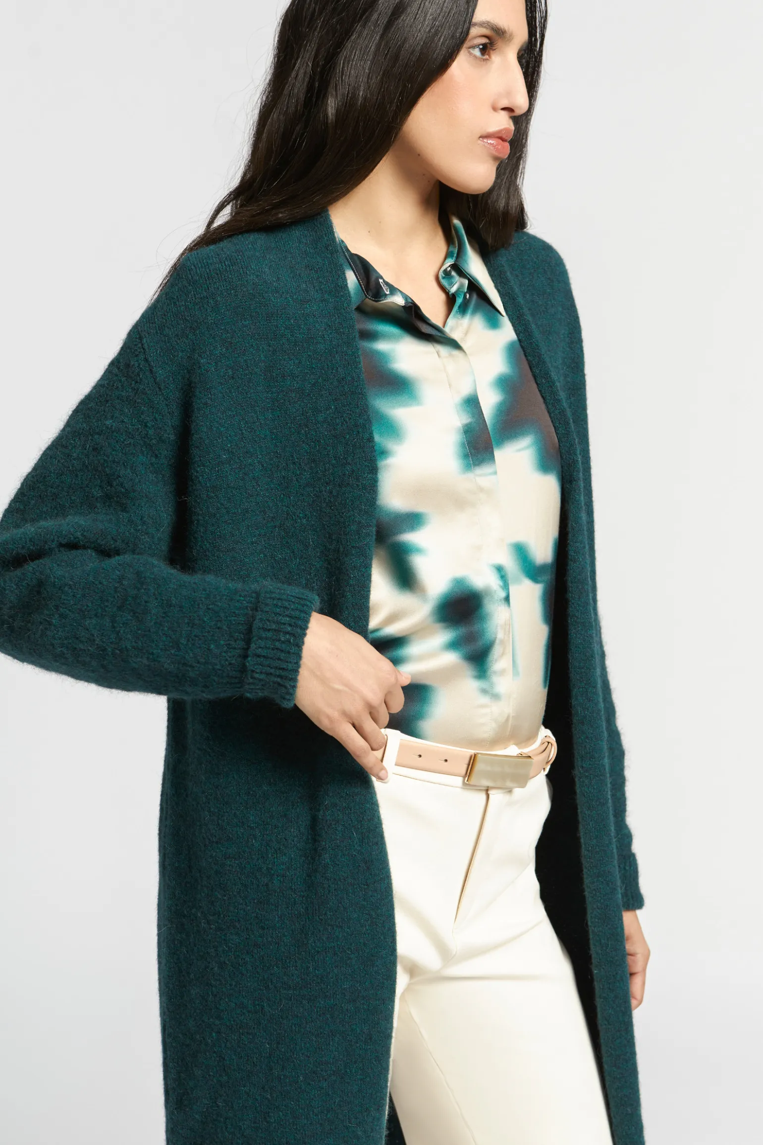 Langer Cardigan aus Alpakawolle