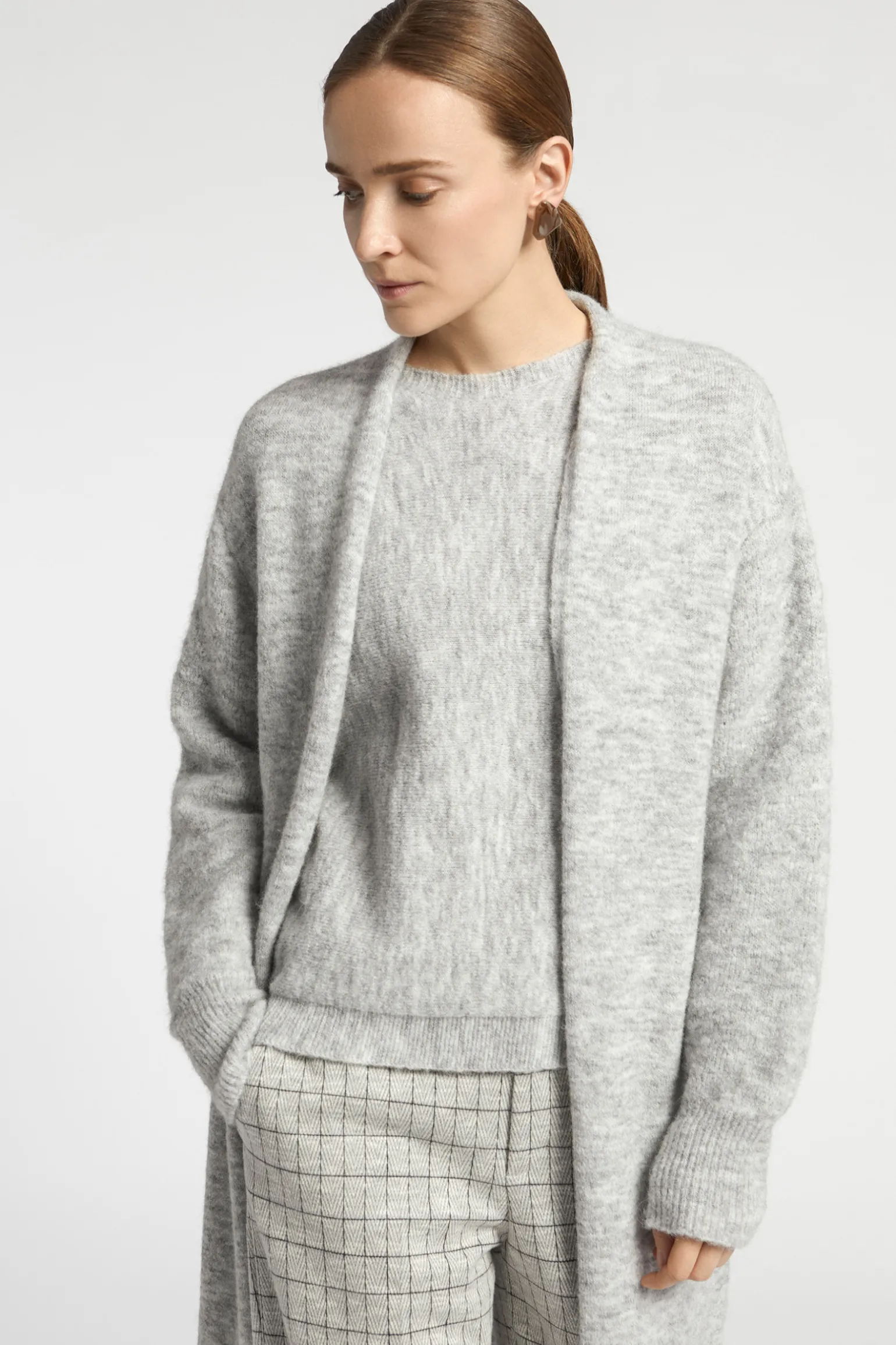 Langer Cardigan aus Alpakawolle