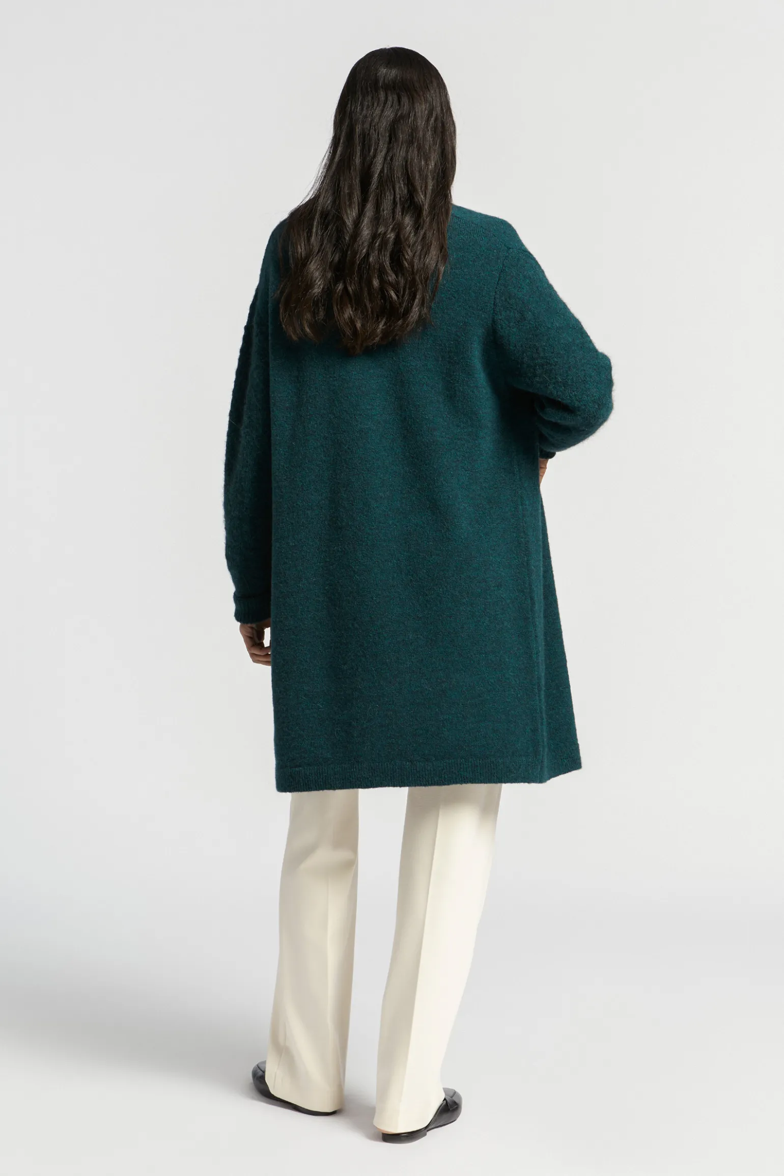Langer Cardigan aus Alpakawolle