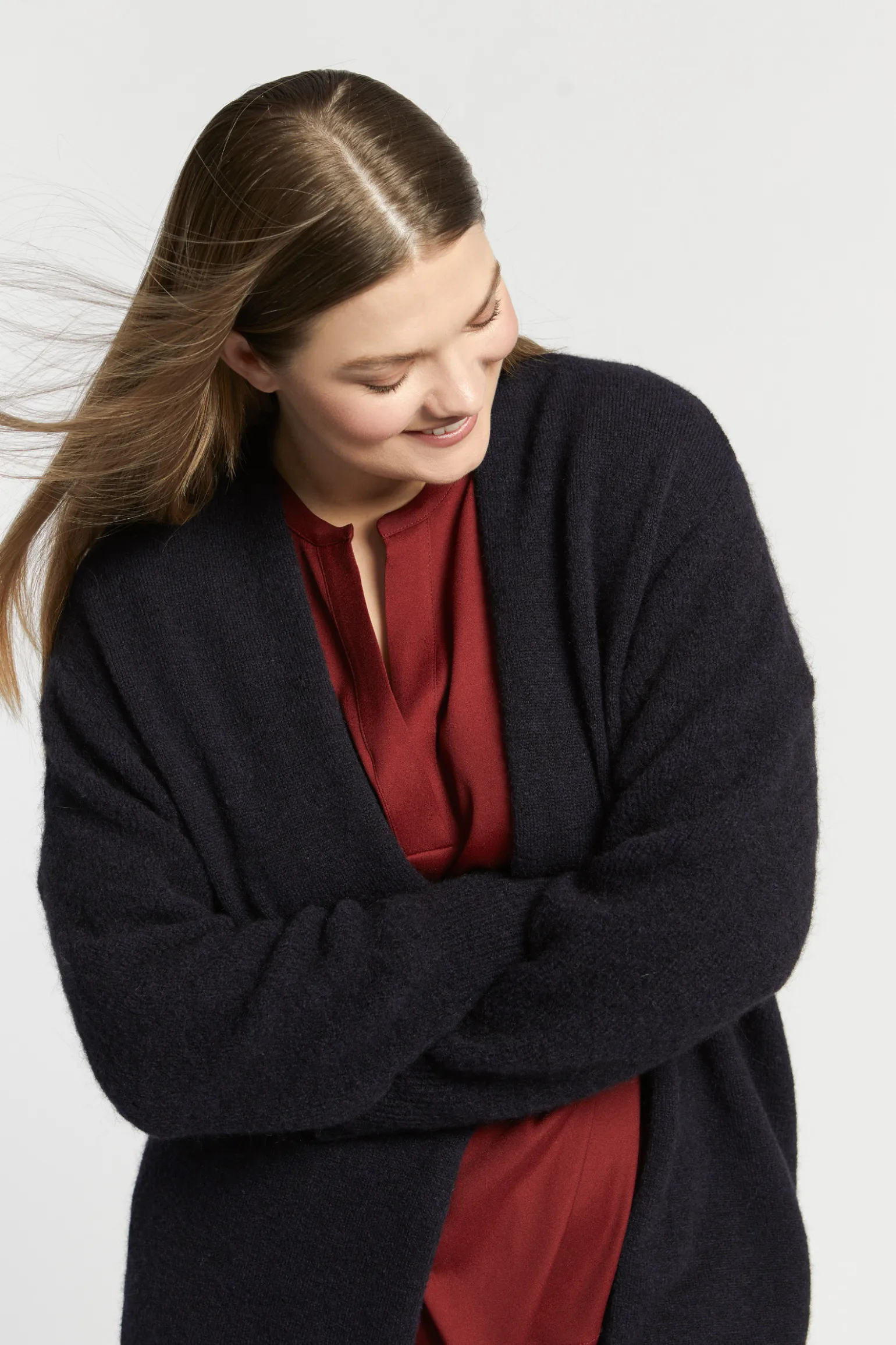 Langer Cardigan aus Alpakawolle