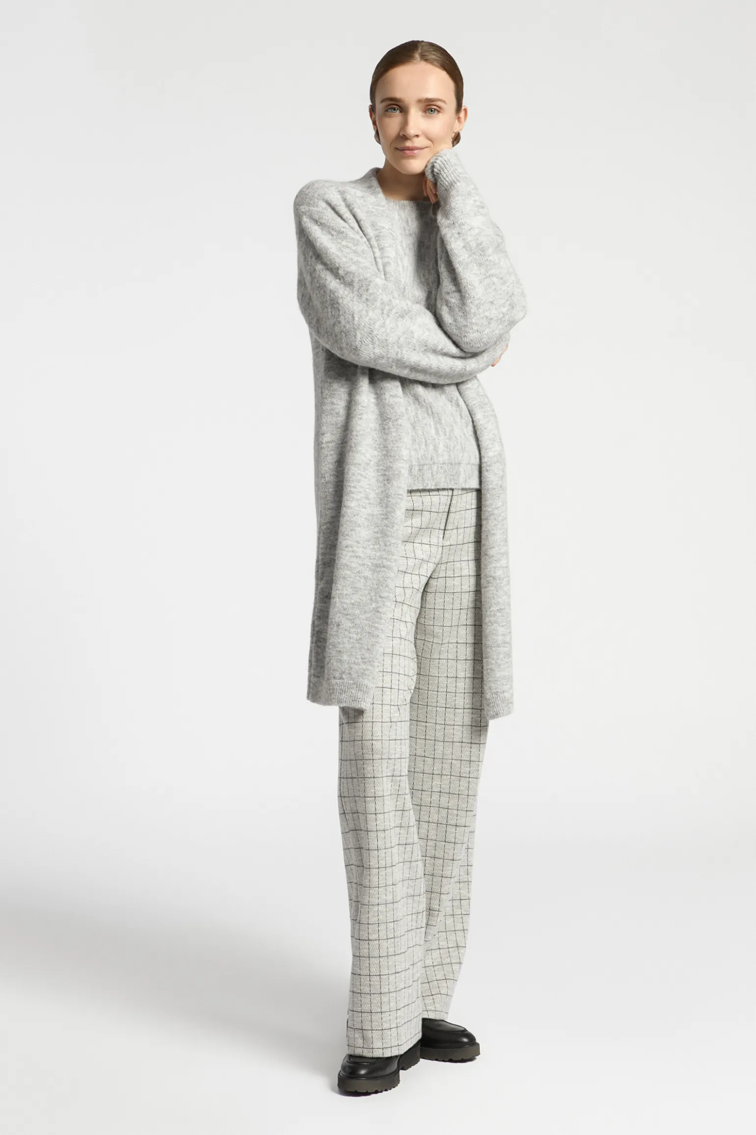 Langer Cardigan aus Alpakawolle