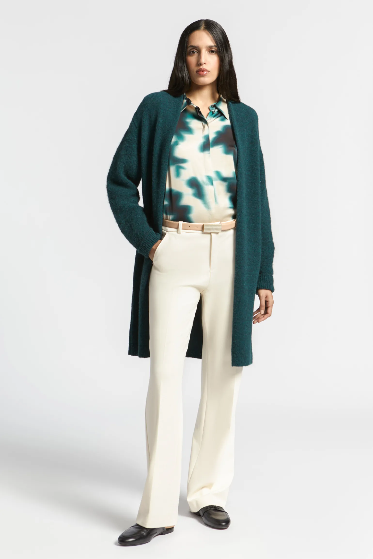 Langer Cardigan aus Alpakawolle