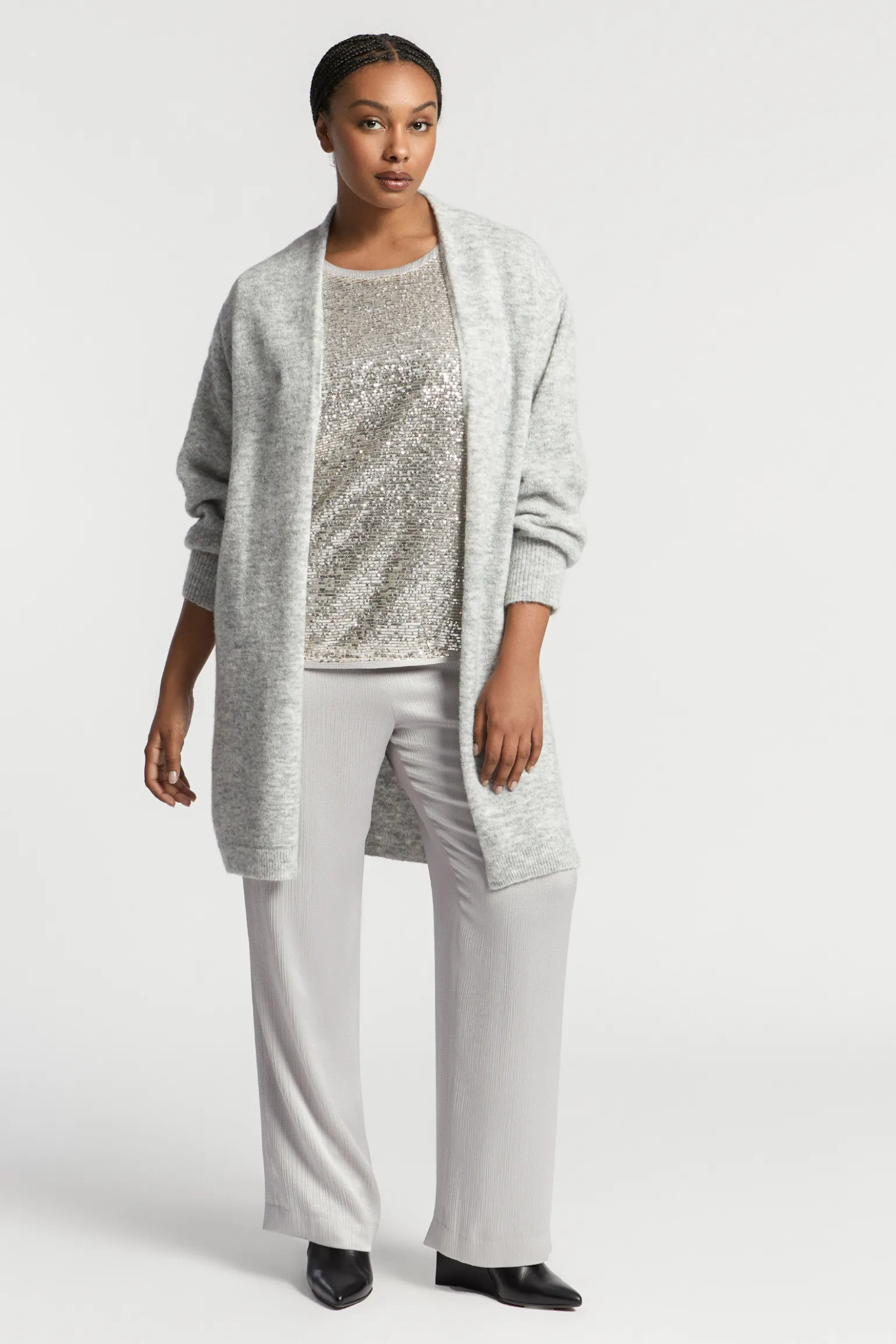 Langer Cardigan aus Alpakawolle