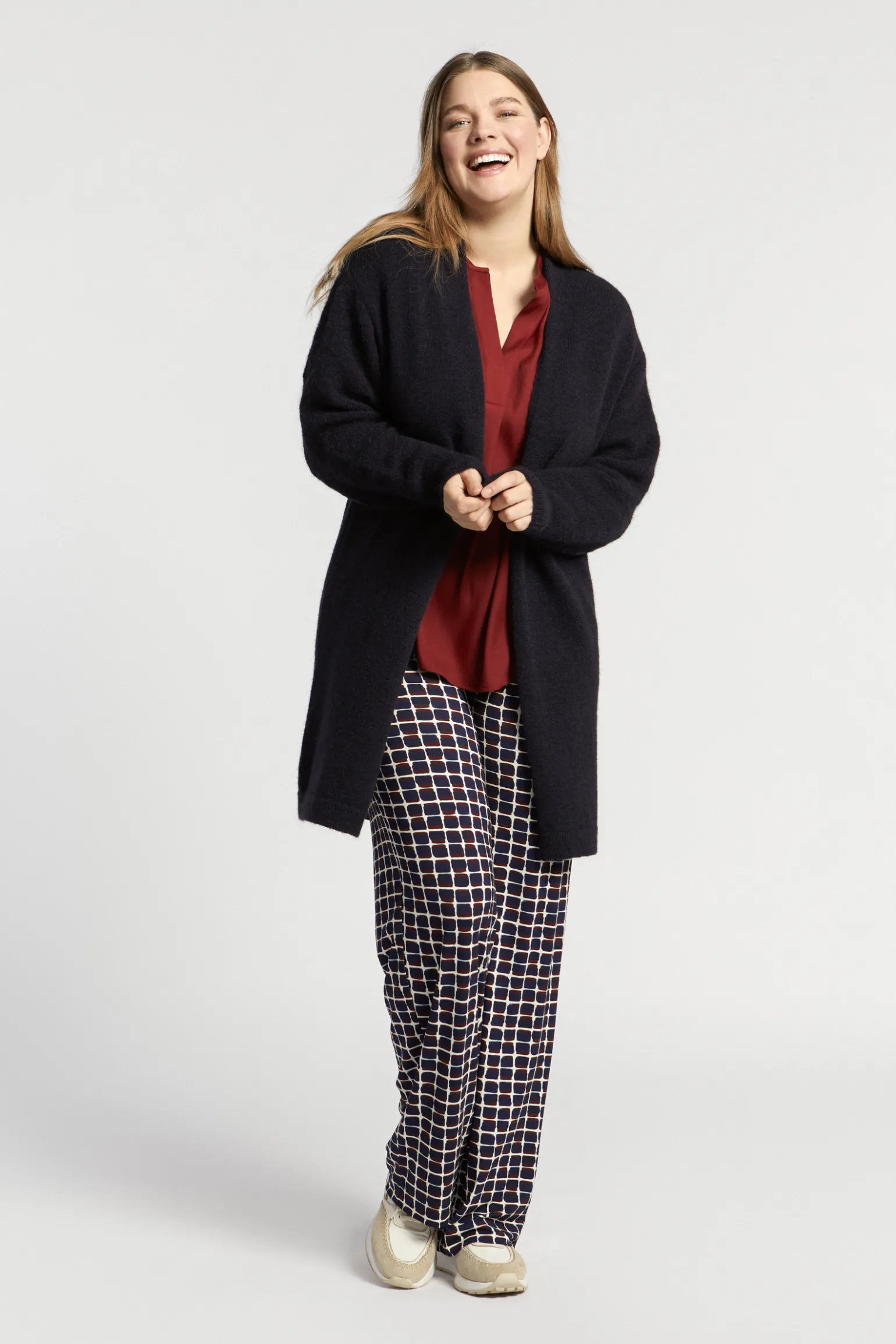 Langer Cardigan aus Alpakawolle