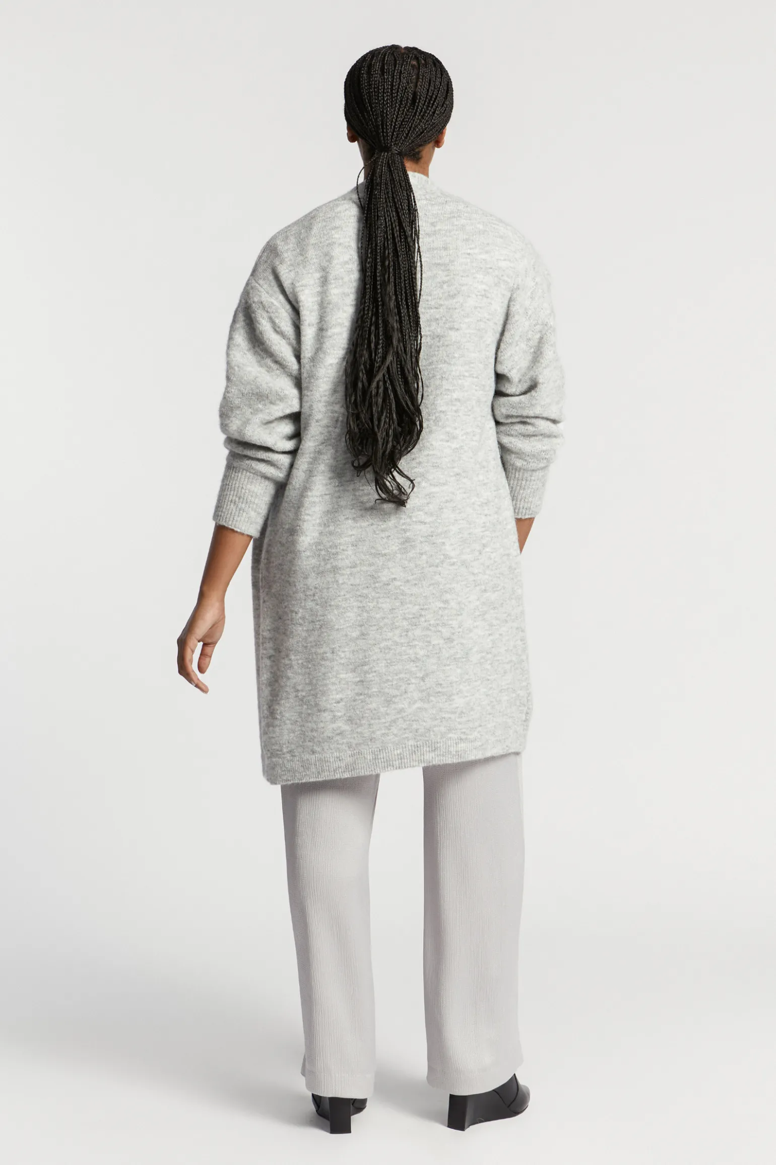 Langer Cardigan aus Alpakawolle