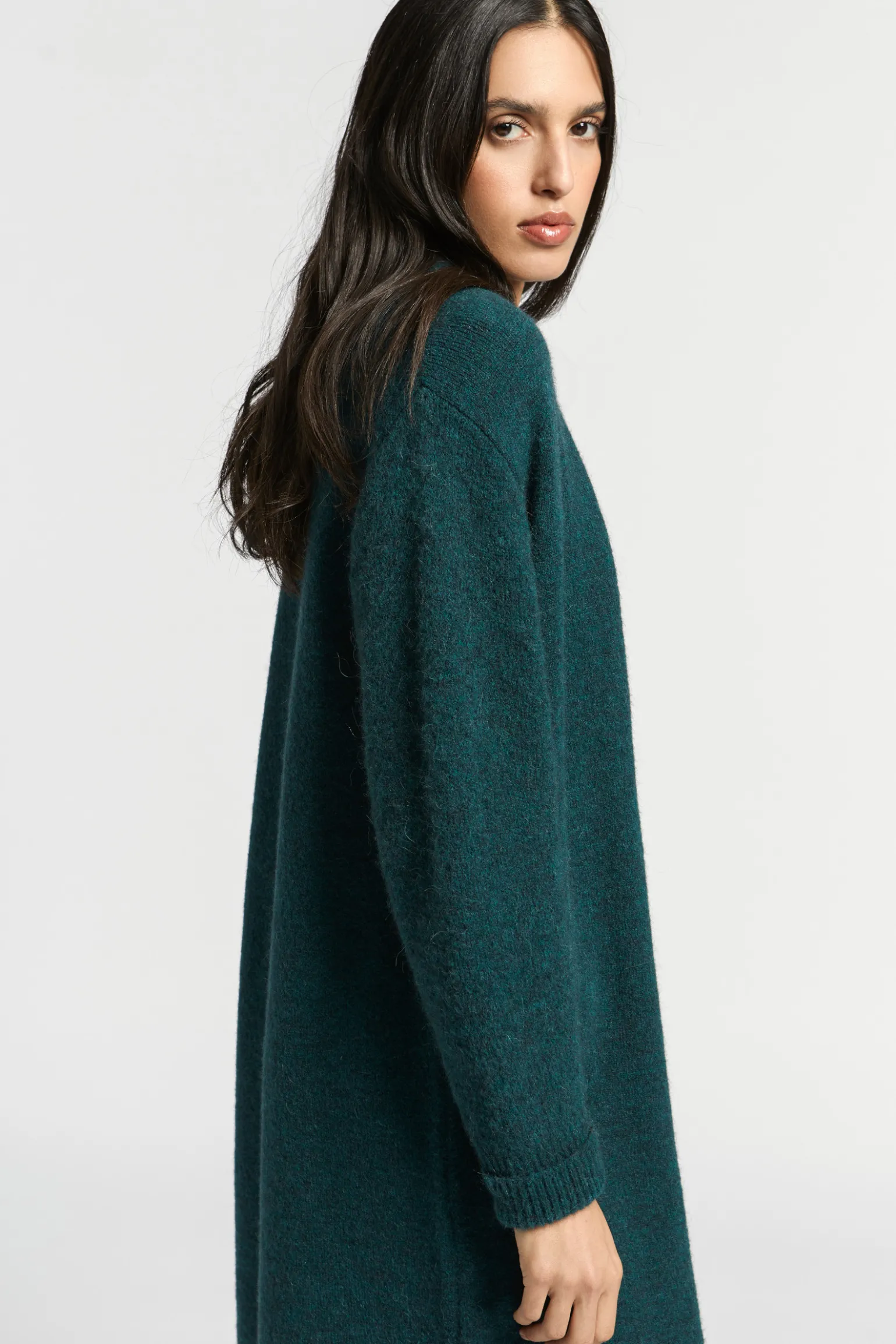Langer Cardigan aus Alpakawolle