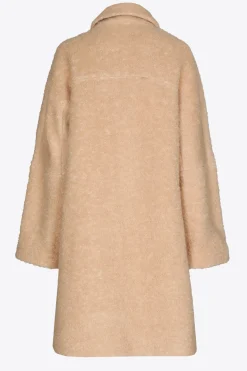 Langer Mantel aus Bouclé-Stoff