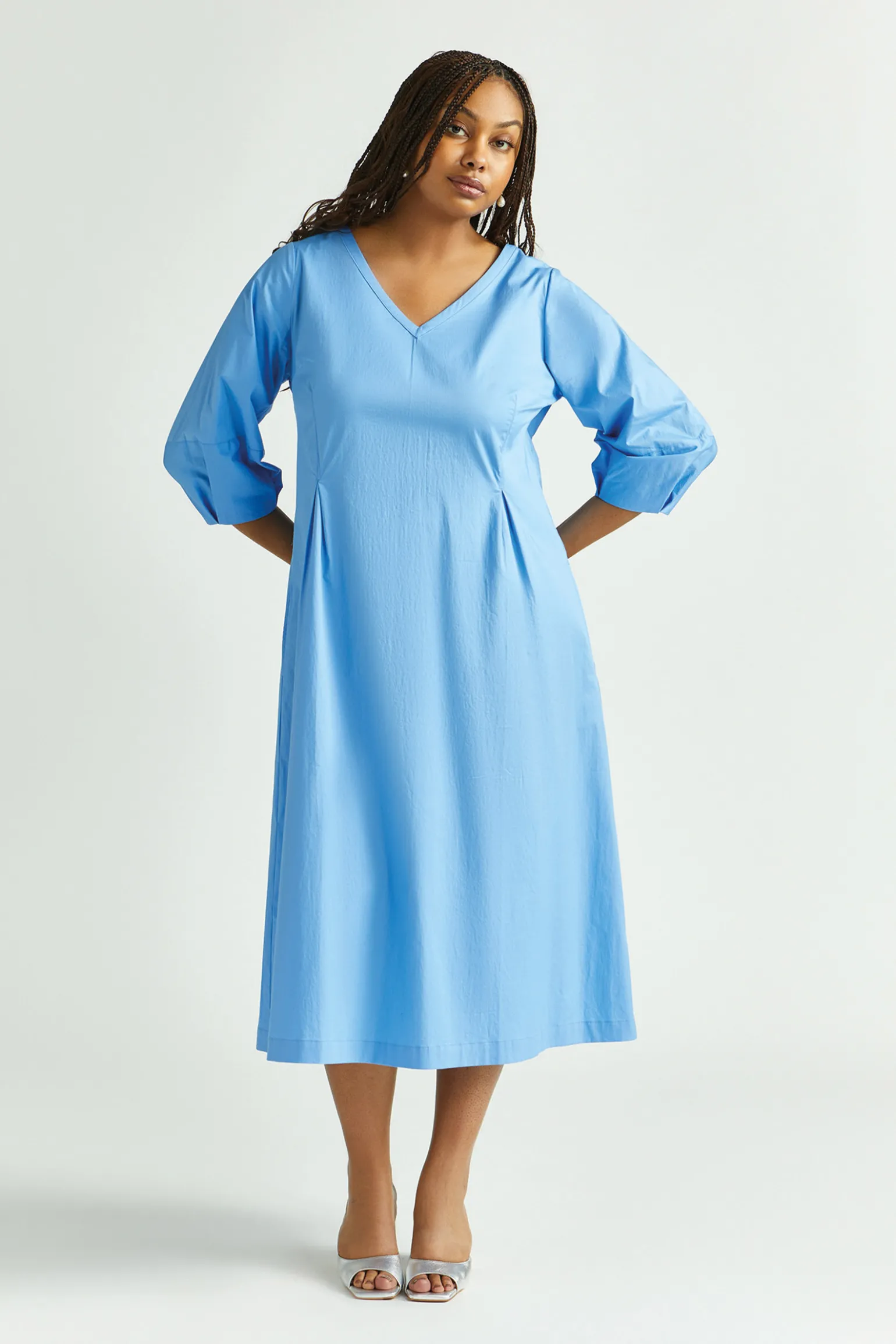 Langes Baumwollkleid