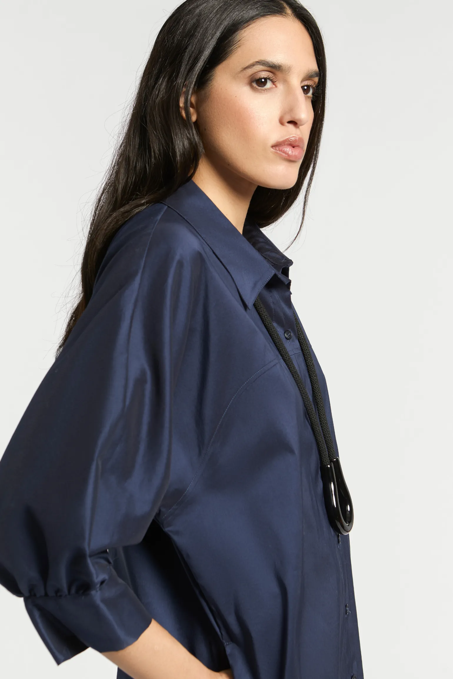 Langes Blusenkleid