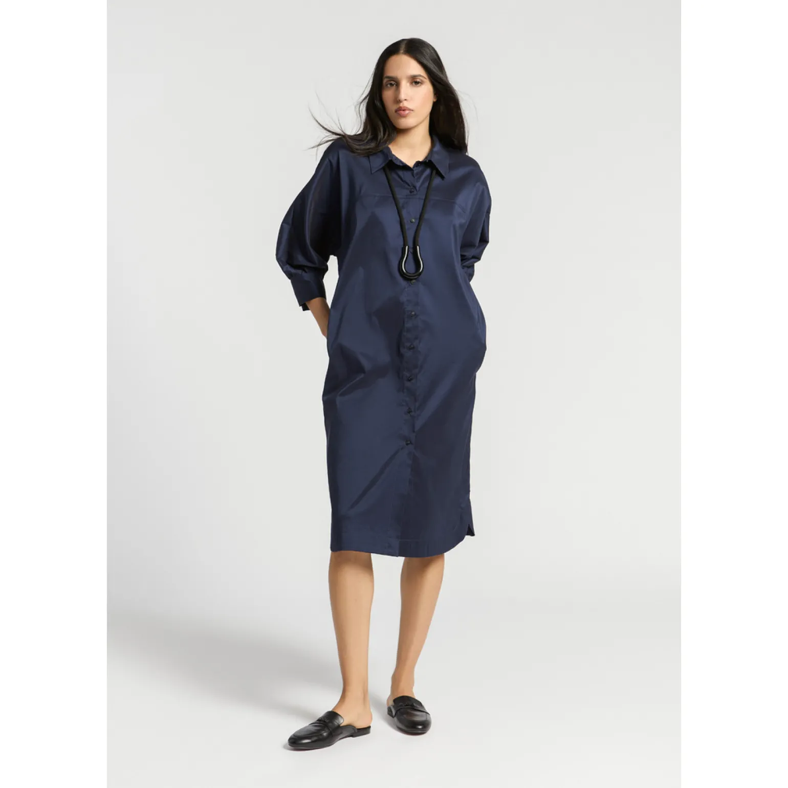 Langes Blusenkleid