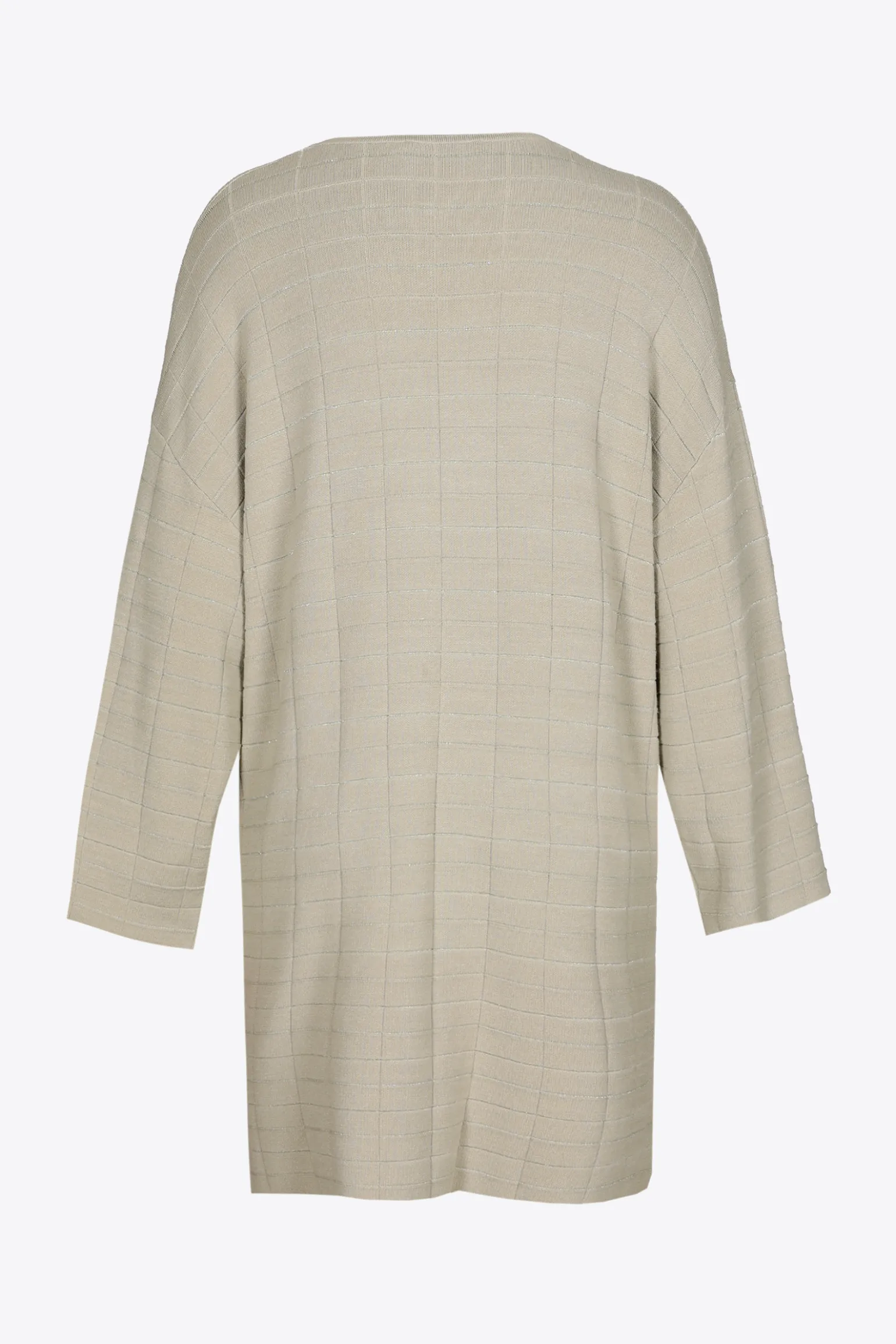 Langes Gilet mit Blockmuster