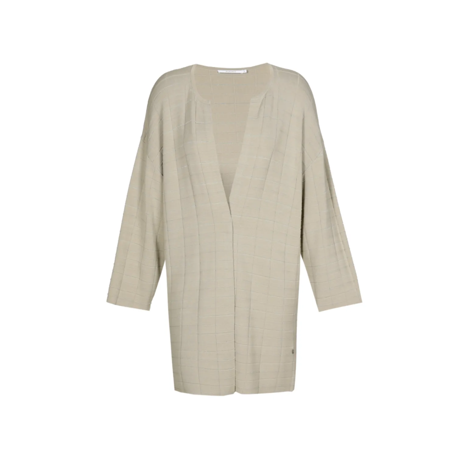 Langes Gilet mit Blockmuster