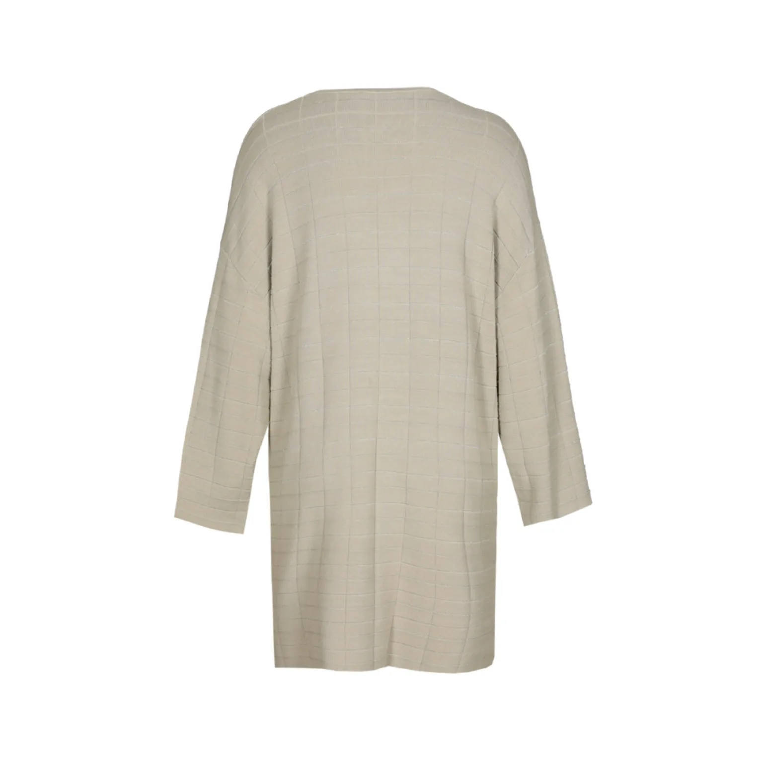 Langes Gilet mit Blockmuster