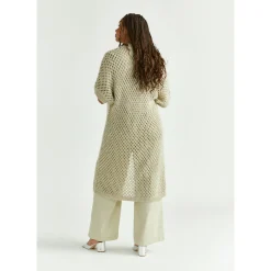 Langes Kimonogilet mit Alpaka-Anteil