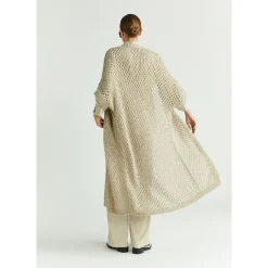 Langes Kimonogilet mit Alpaka-Anteil