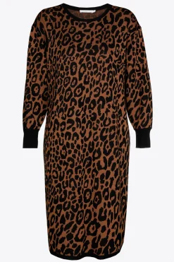 Langes Kleid mit Leopardenmuster