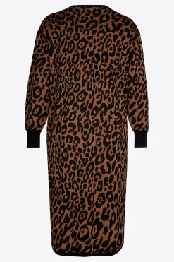 Langes Kleid mit Leopardenmuster
