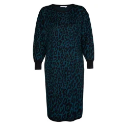 Langes Kleid mit Leopardenmuster