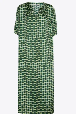 Langes Kleid mit Logodruck