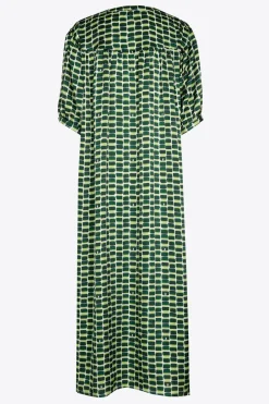 Langes Kleid mit Logodruck