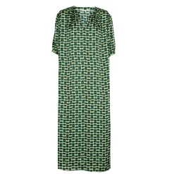 Langes Kleid mit Logodruck