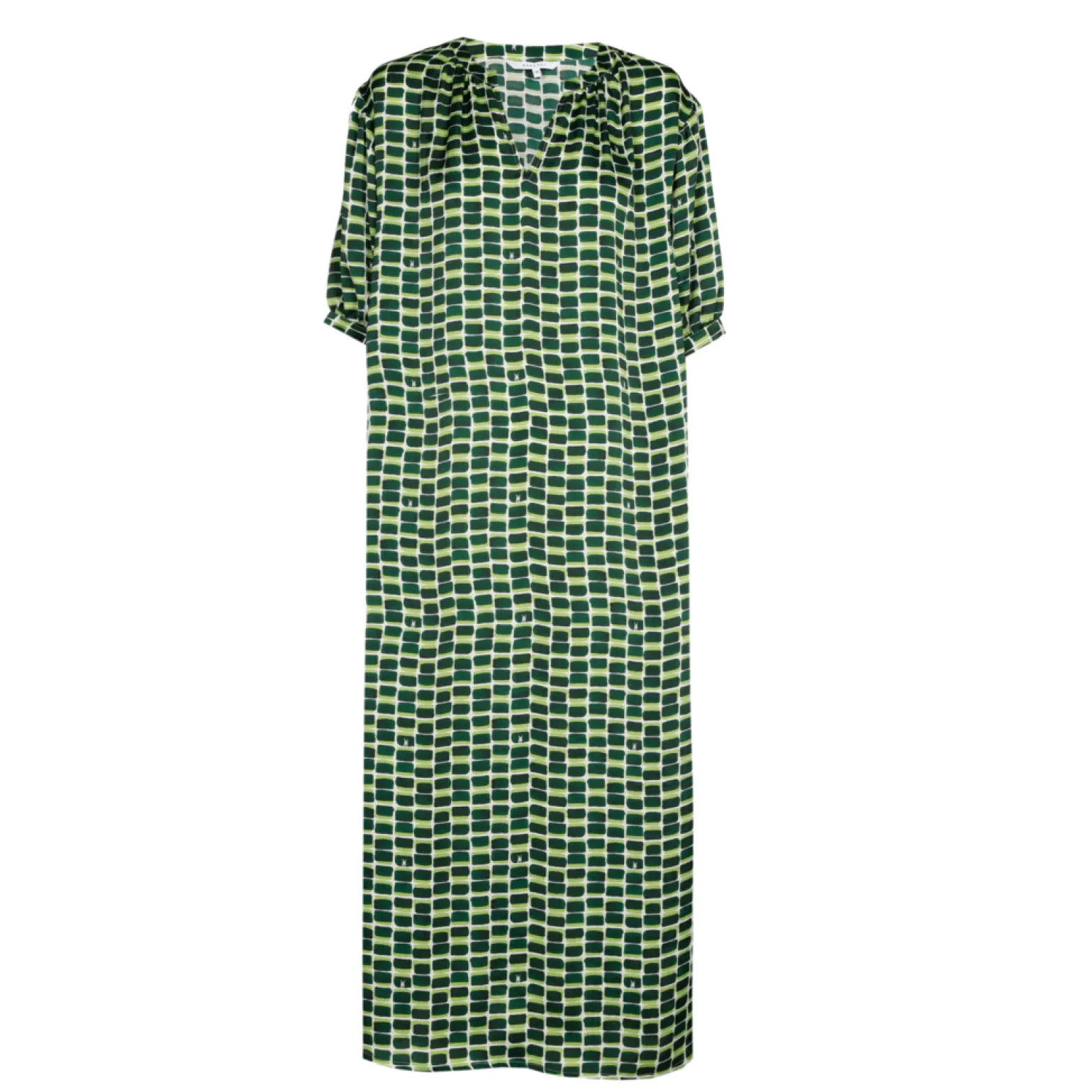 Langes Kleid mit Logodruck