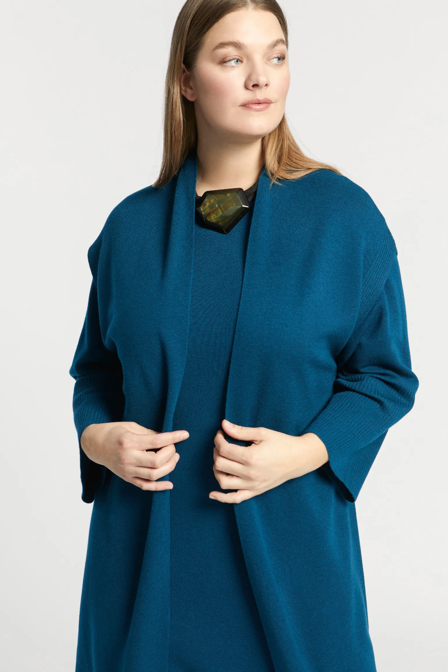 Langes Strickkleid