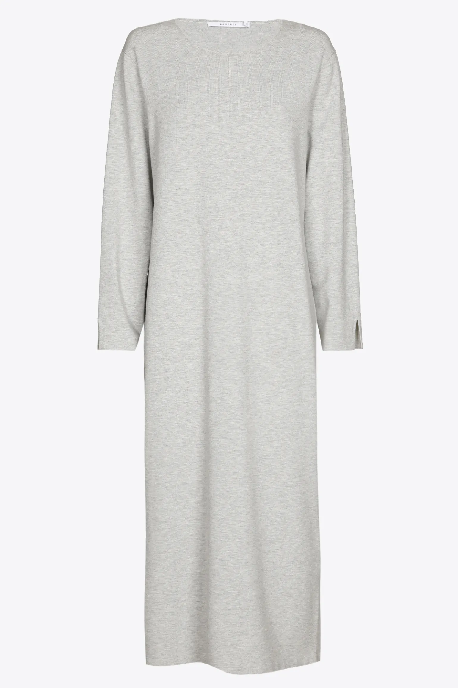 Langes Strickkleid mit Schlitz