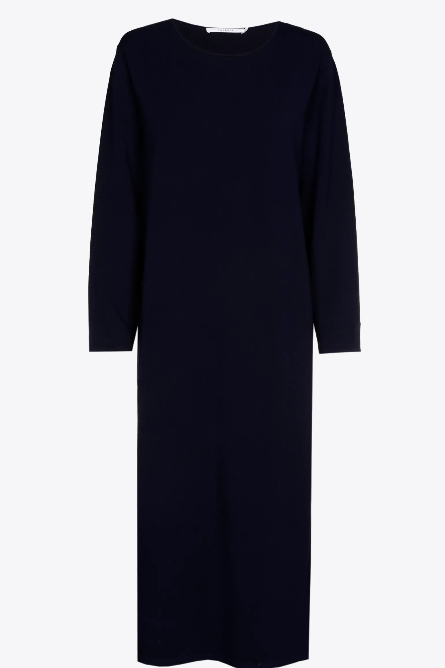 Langes Strickkleid mit Schlitz