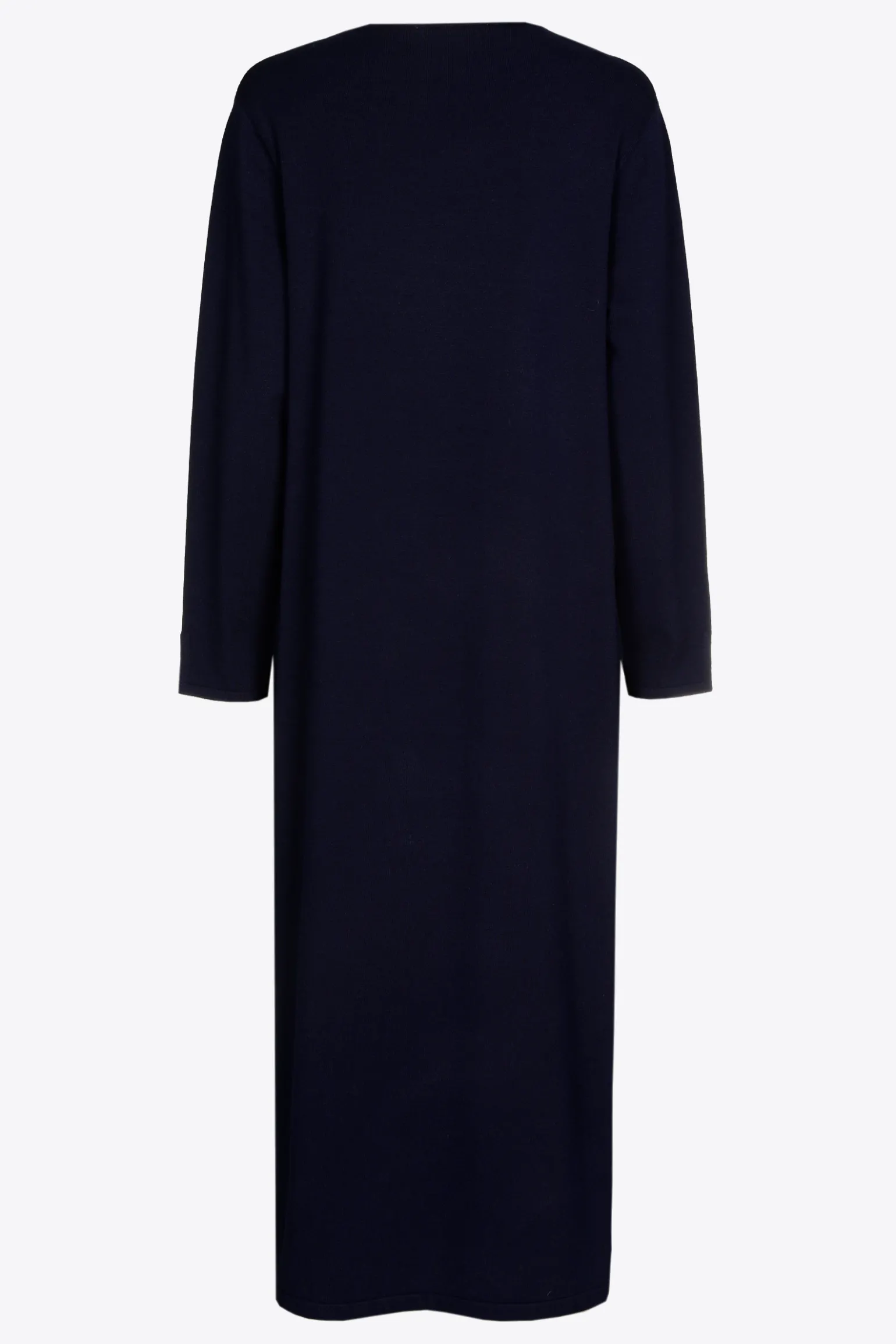 Langes Strickkleid mit Schlitz