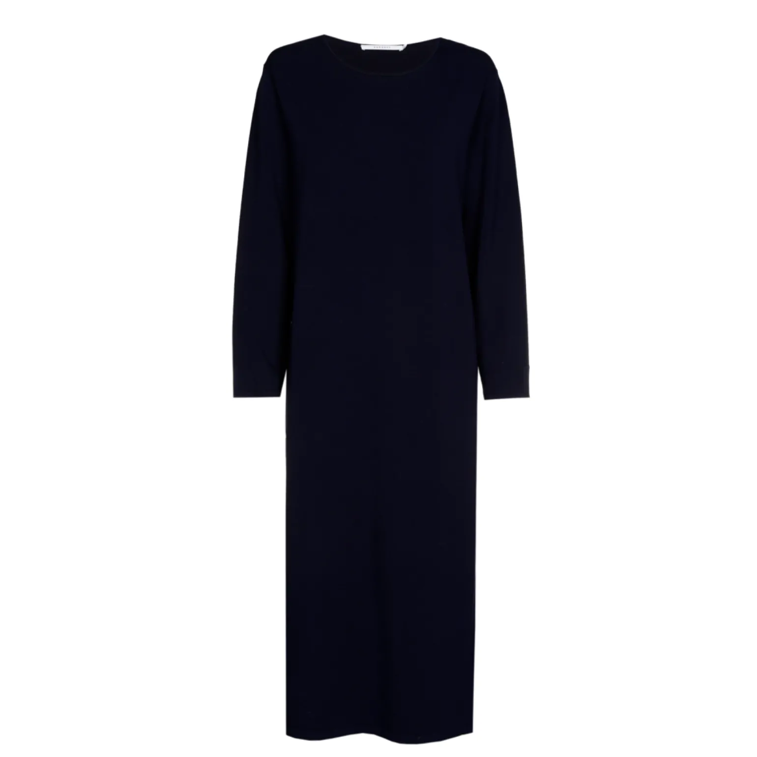 Langes Strickkleid mit Schlitz