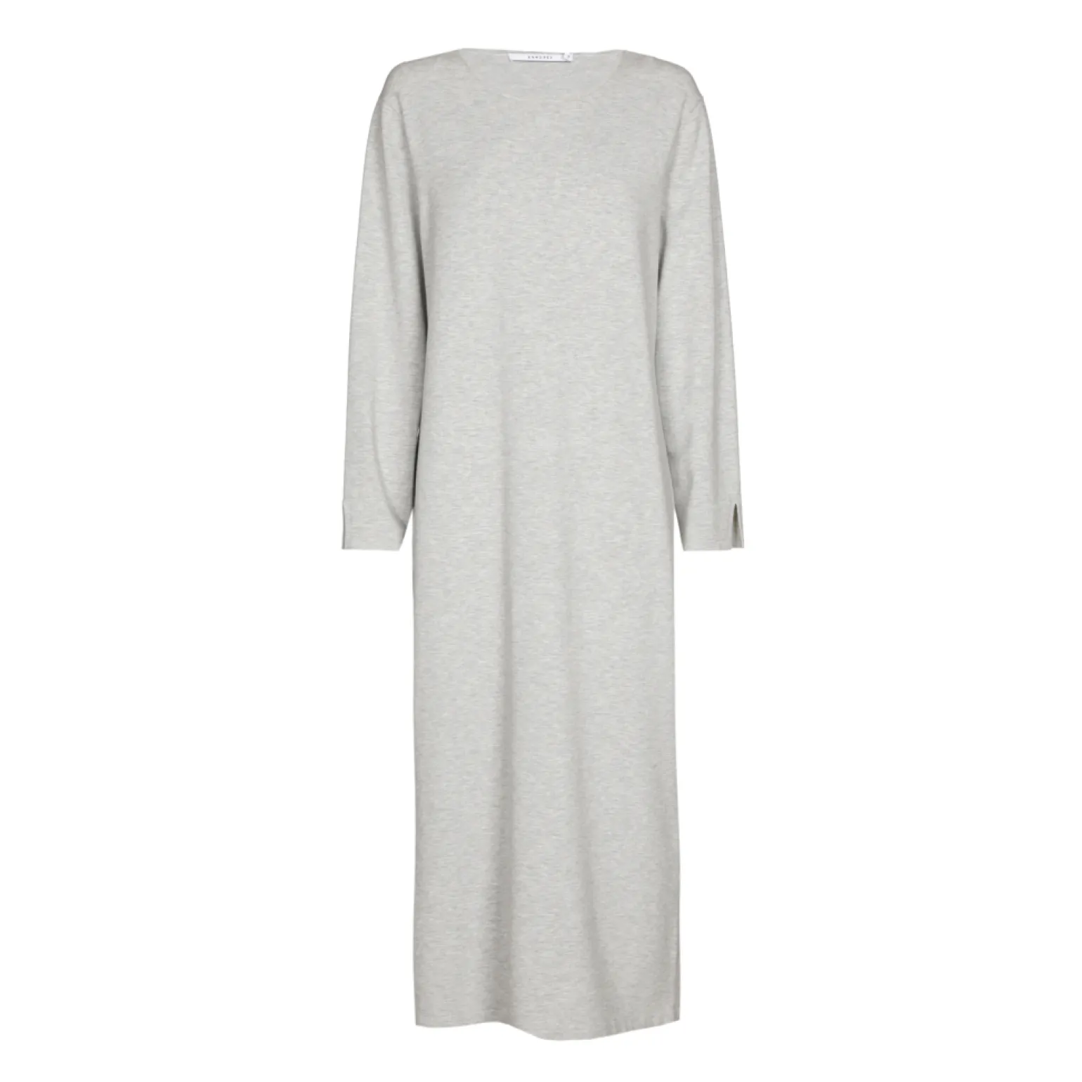 Langes Strickkleid mit Schlitz
