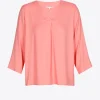 Locker fallende Bluse mit V-Ausschnitt
