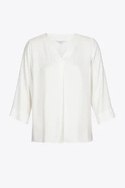 Locker fallende Bluse mit V-Ausschnitt