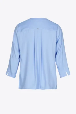 Locker fallende Bluse mit V-Ausschnitt