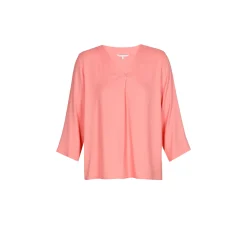 Locker fallende Bluse mit V-Ausschnitt