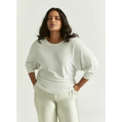 Locker fallender Lurexpullover