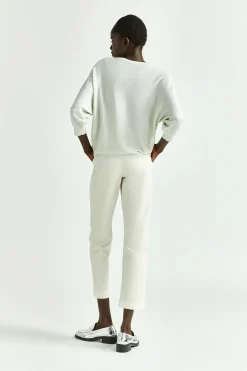 Locker fallender Lurexpullover